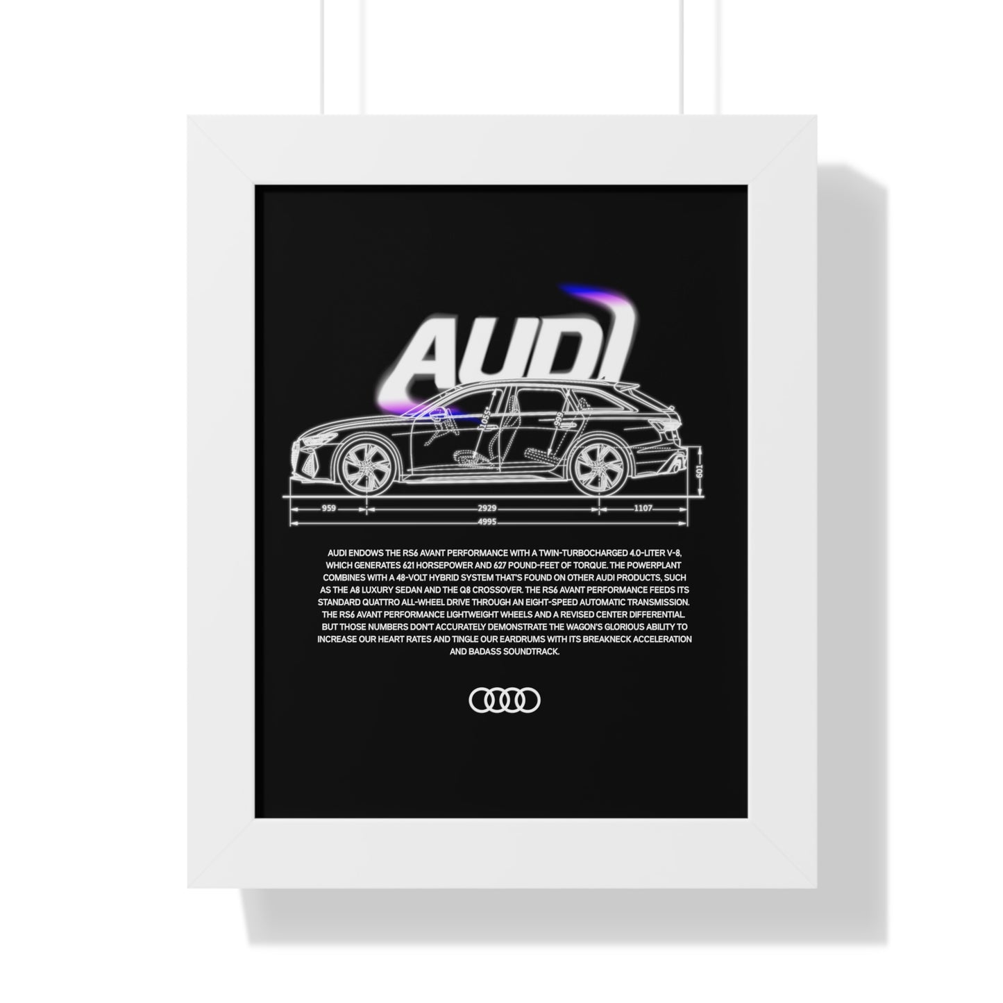 Audi RS6 Framed Artwork