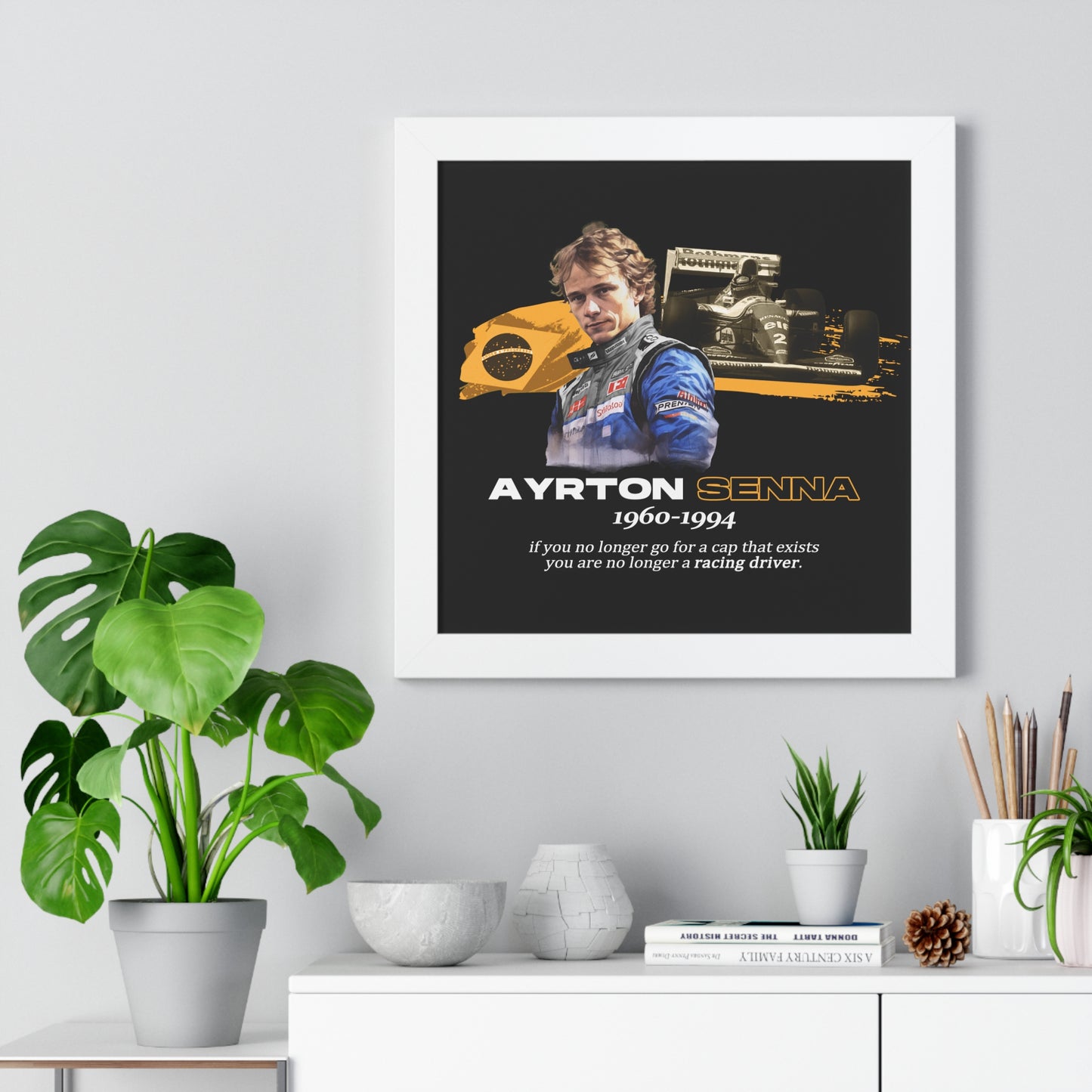 Ayrton Senna Framed Artwork