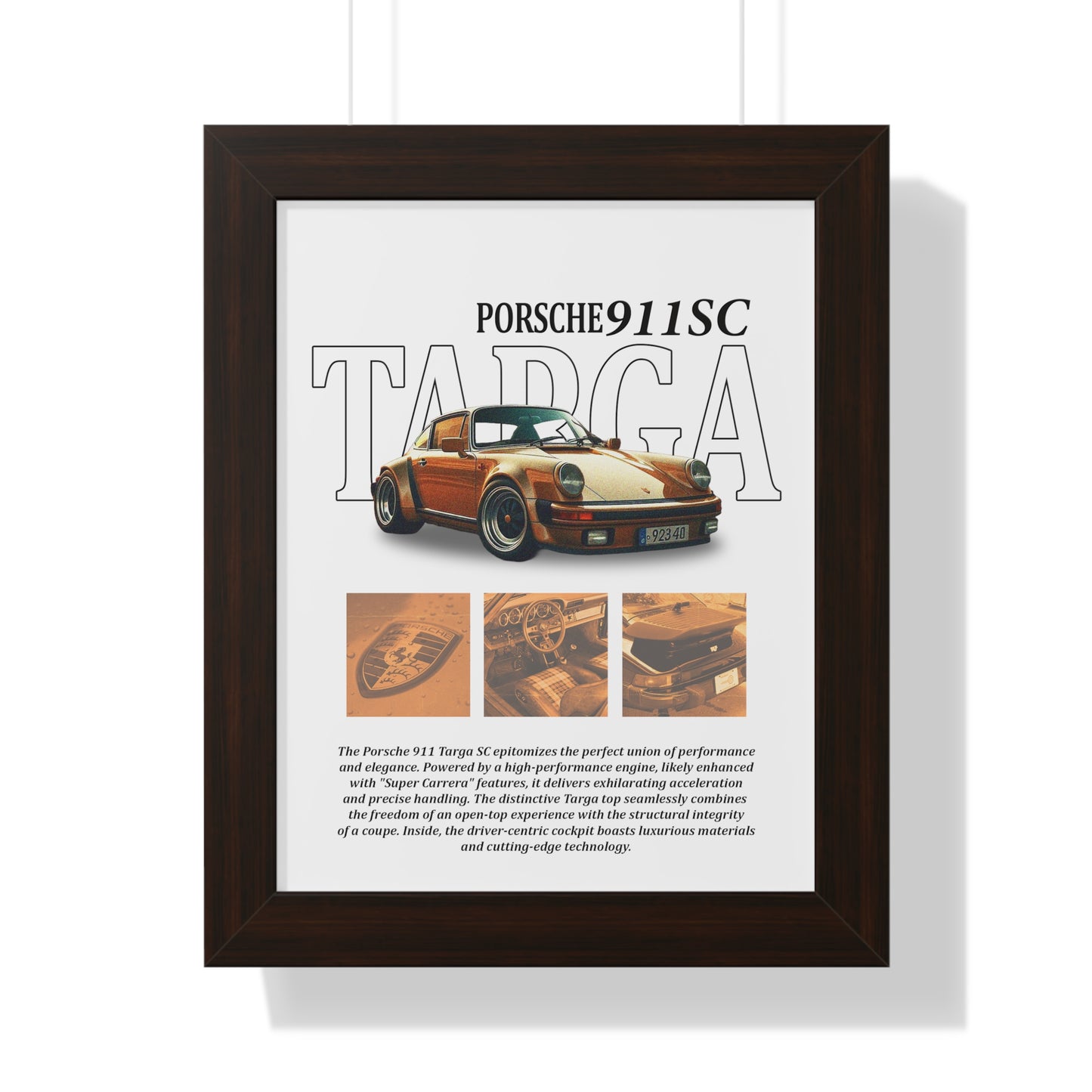 Porsche 911SC Targa V1 Framed Artwork