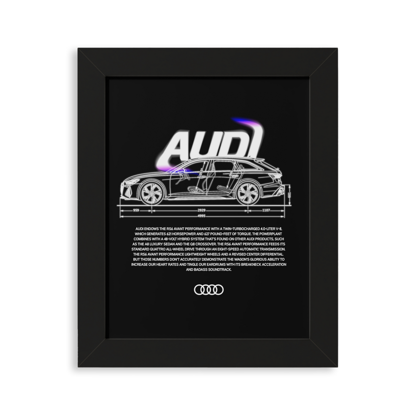 Audi RS6 Framed Artwork