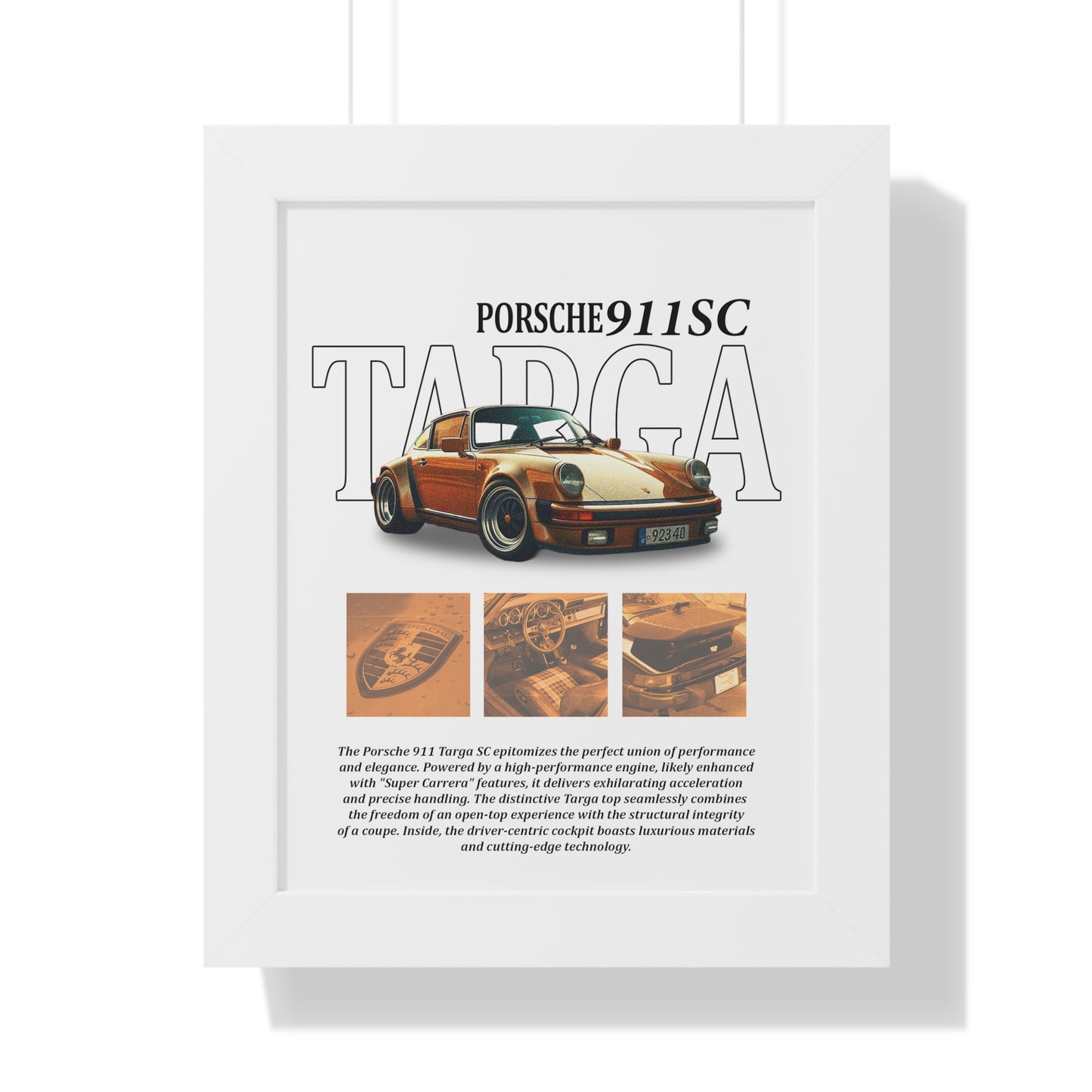 Porsche 911SC Targa V1 Framed Artwork