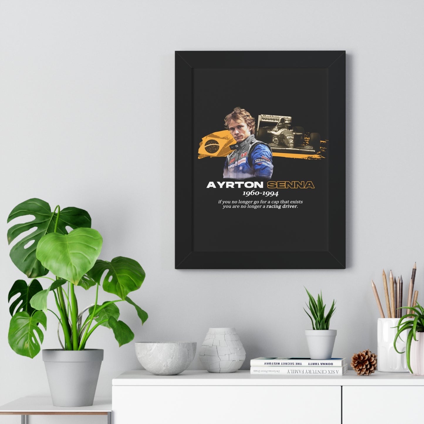 Ayrton Senna Framed Artwork