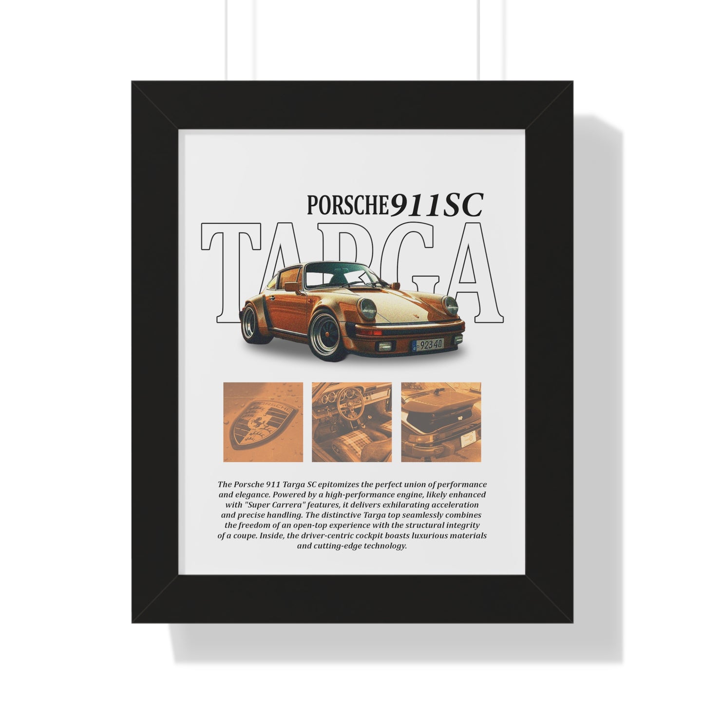 Porsche 911SC Targa V1 Framed Artwork