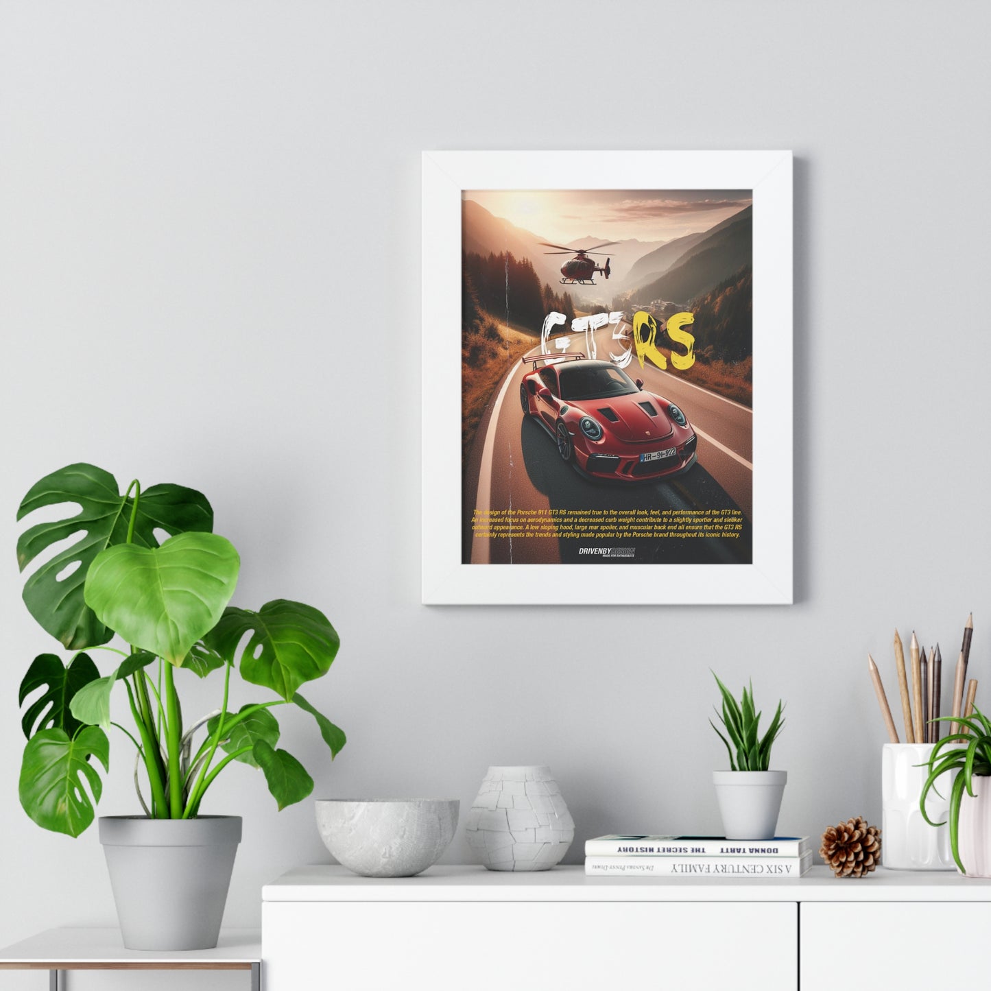 Porsche GT3RS Sunset Framed Artwork