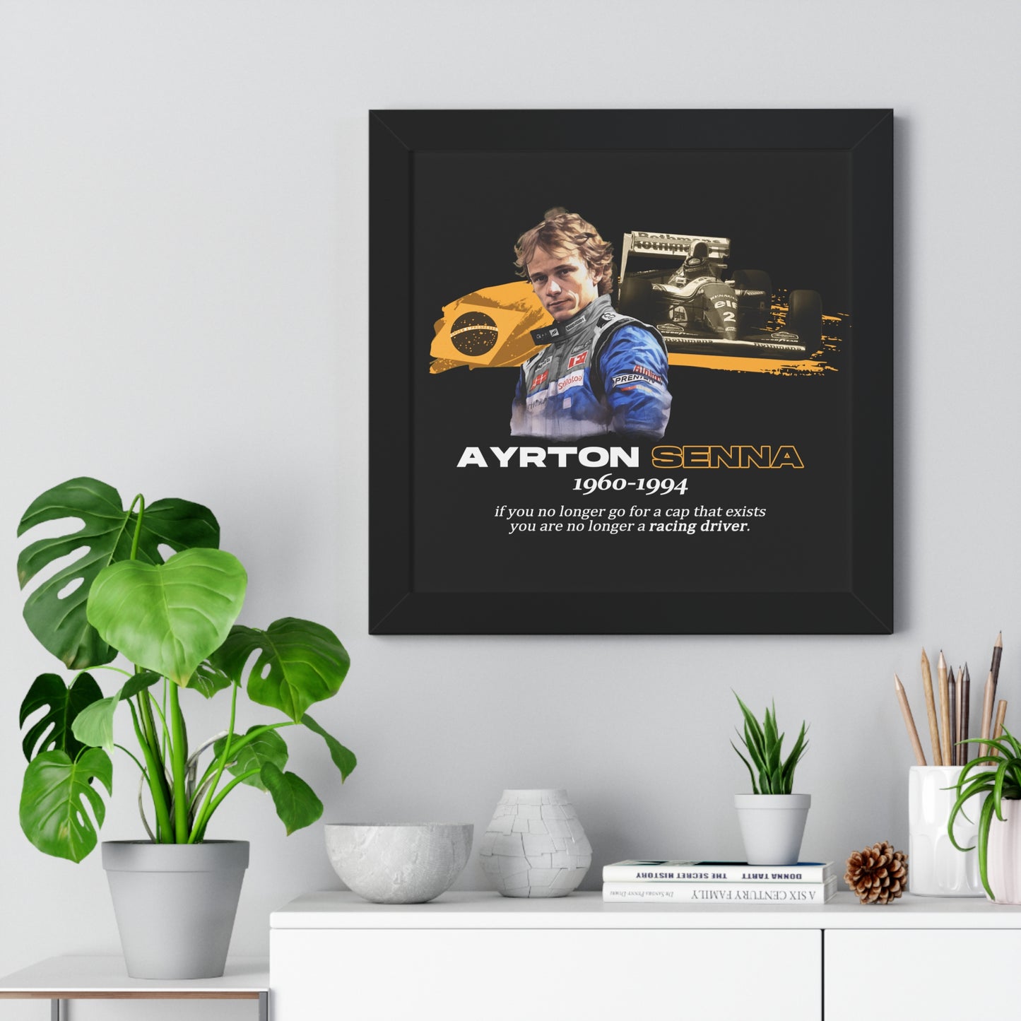 Ayrton Senna Framed Artwork