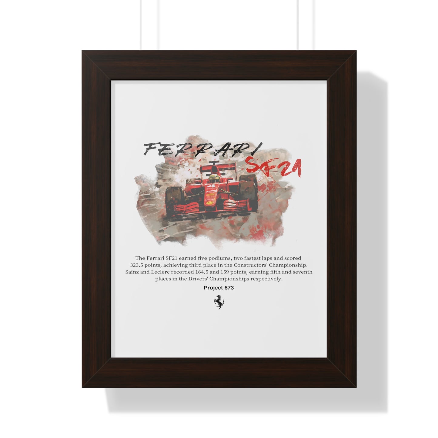 Ferrari SF21 Formula 1 Framed Artwork