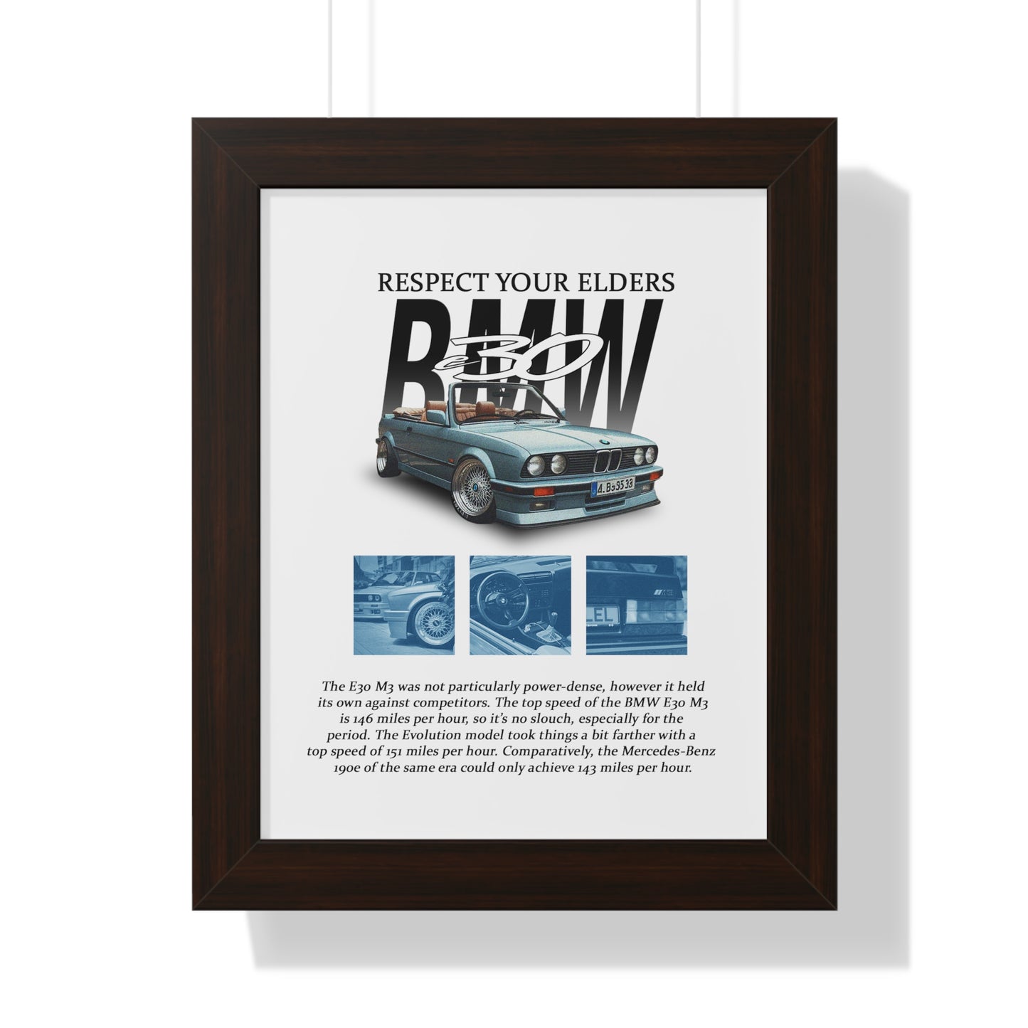 BMW E30 V1 Framed Artwork