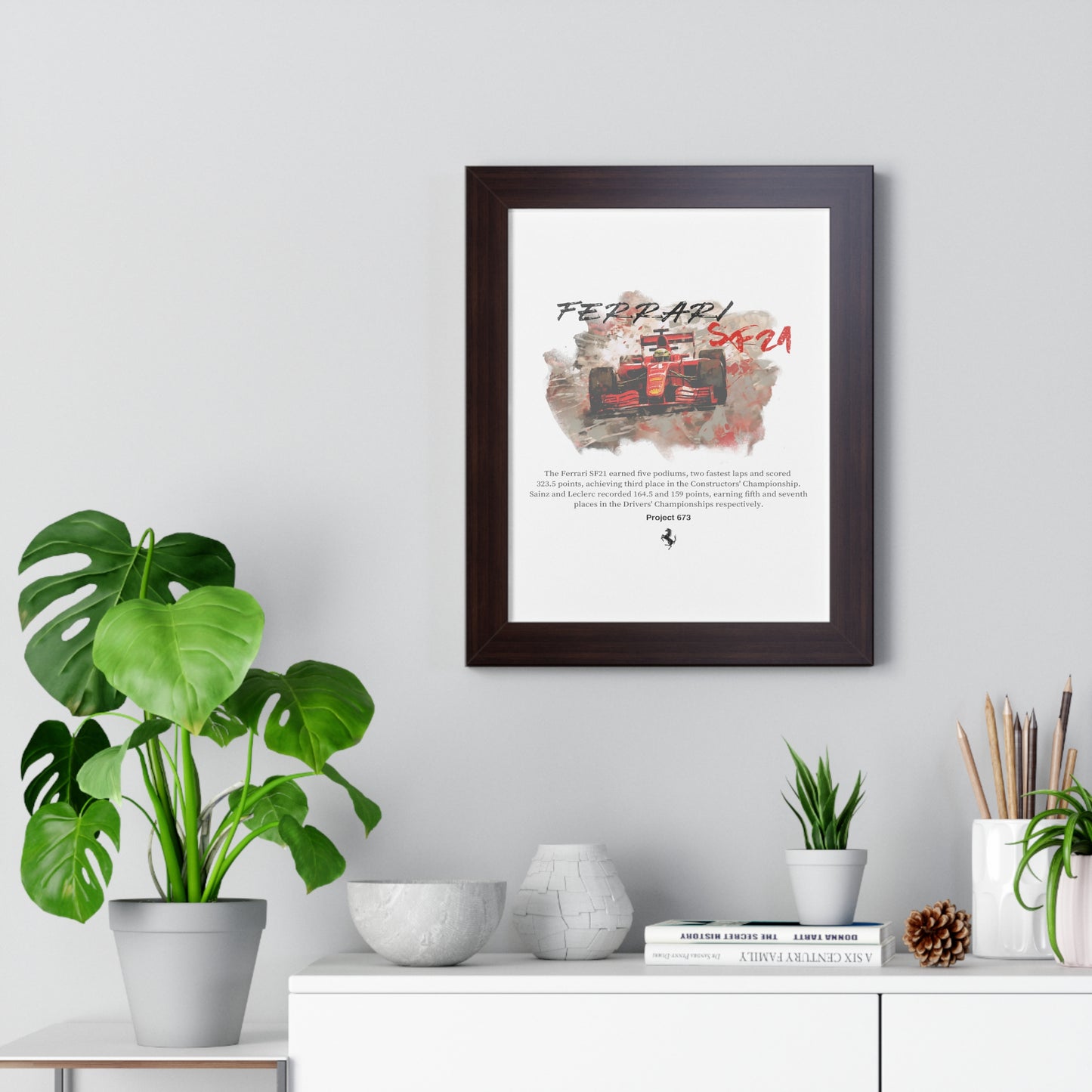 Ferrari SF21 Formula 1 Framed Artwork