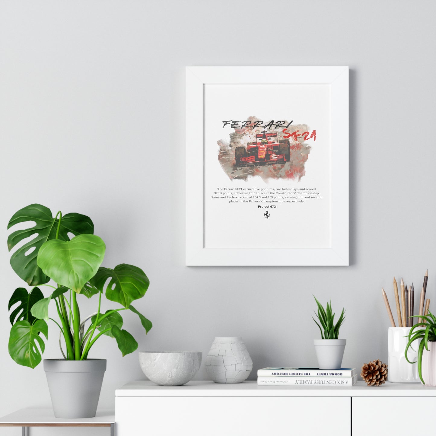 Ferrari SF21 Formula 1 Framed Artwork