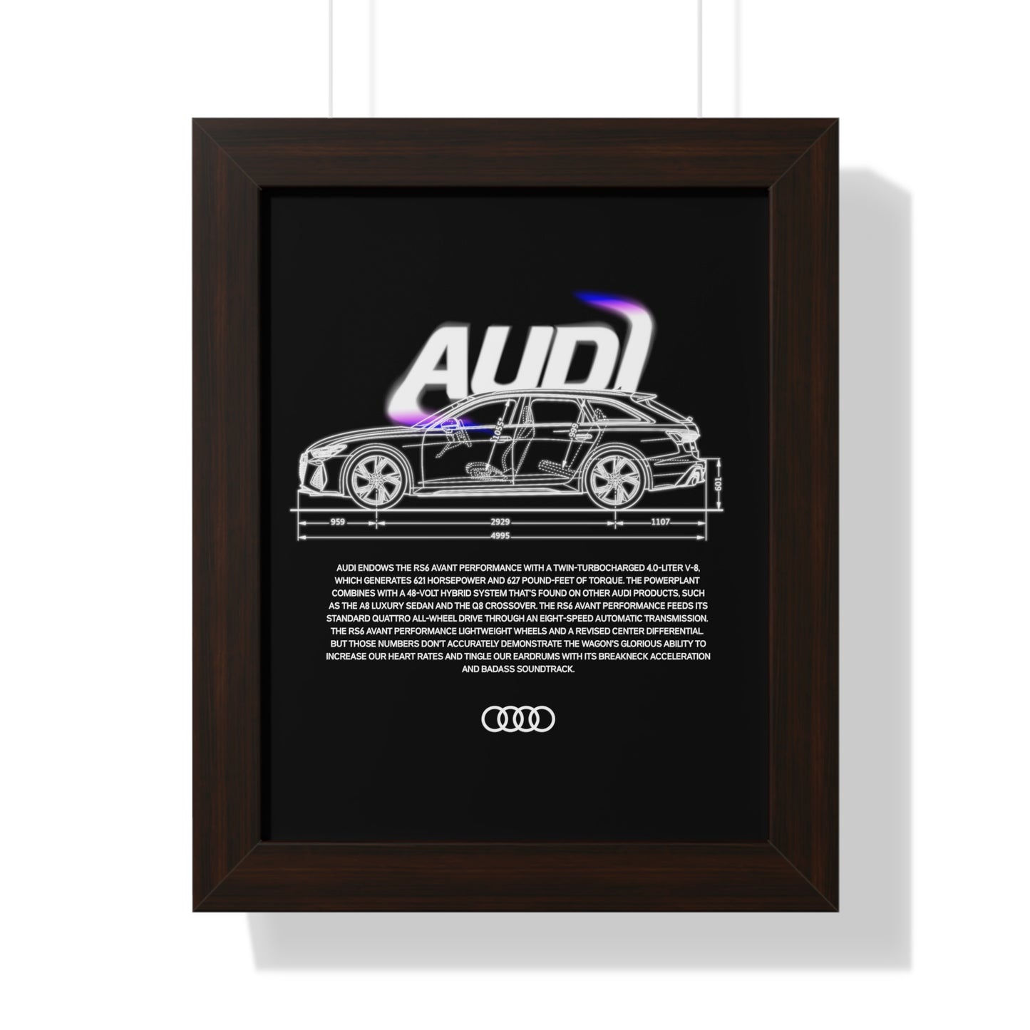 Audi RS6 Framed Artwork