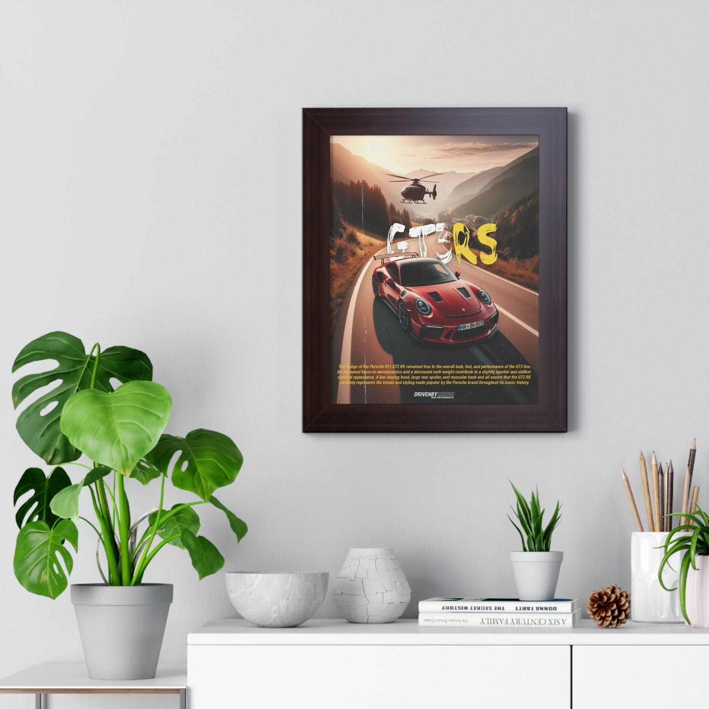 Porsche GT3RS Sunset Framed Artwork