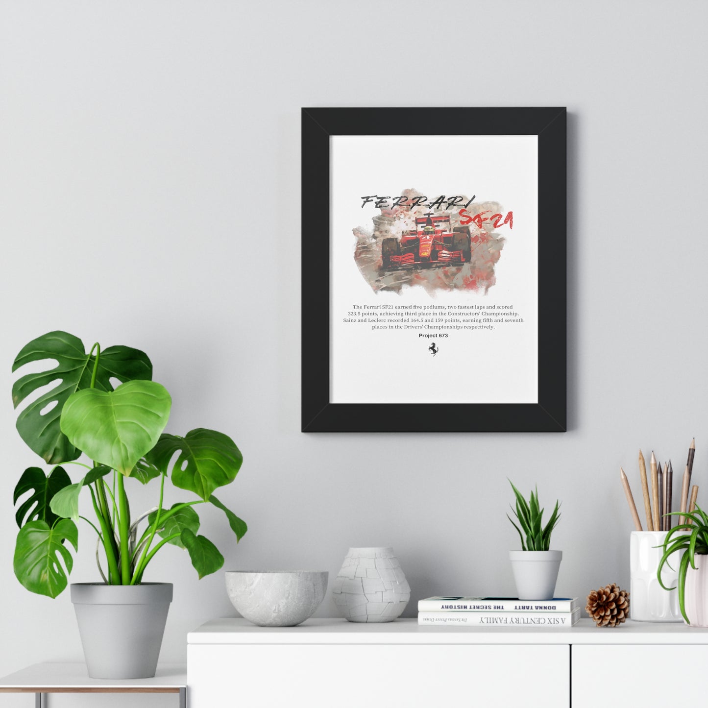 Ferrari SF21 Formula 1 Framed Artwork