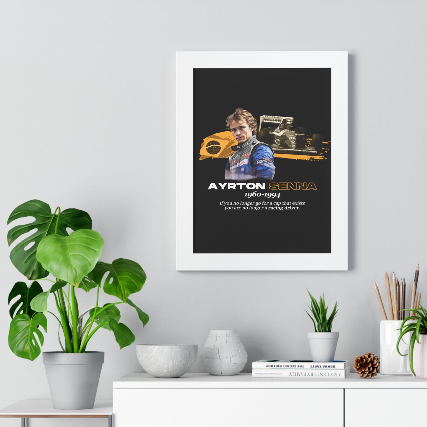 Ayrton Senna Framed Artwork