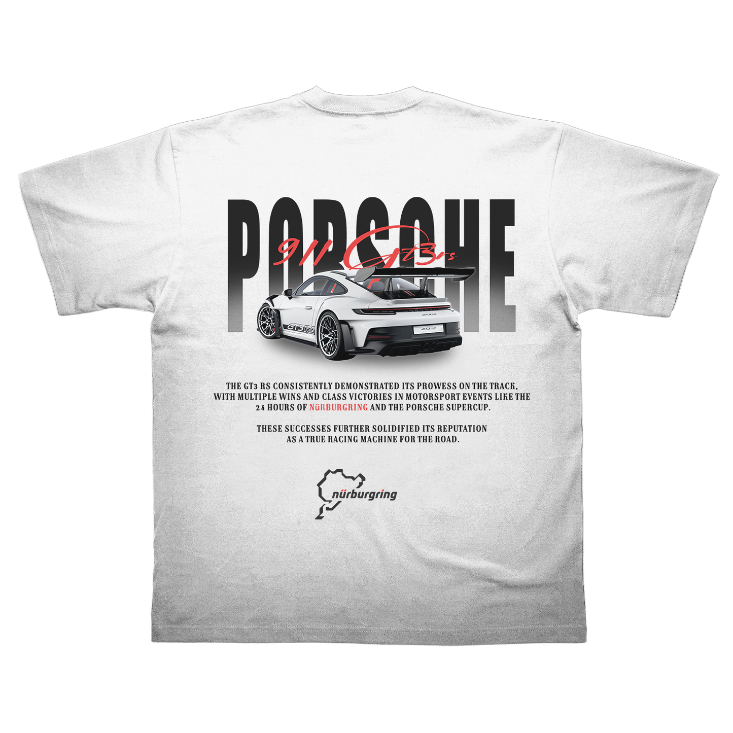 Porsche GT3RS 1.0 White Tee