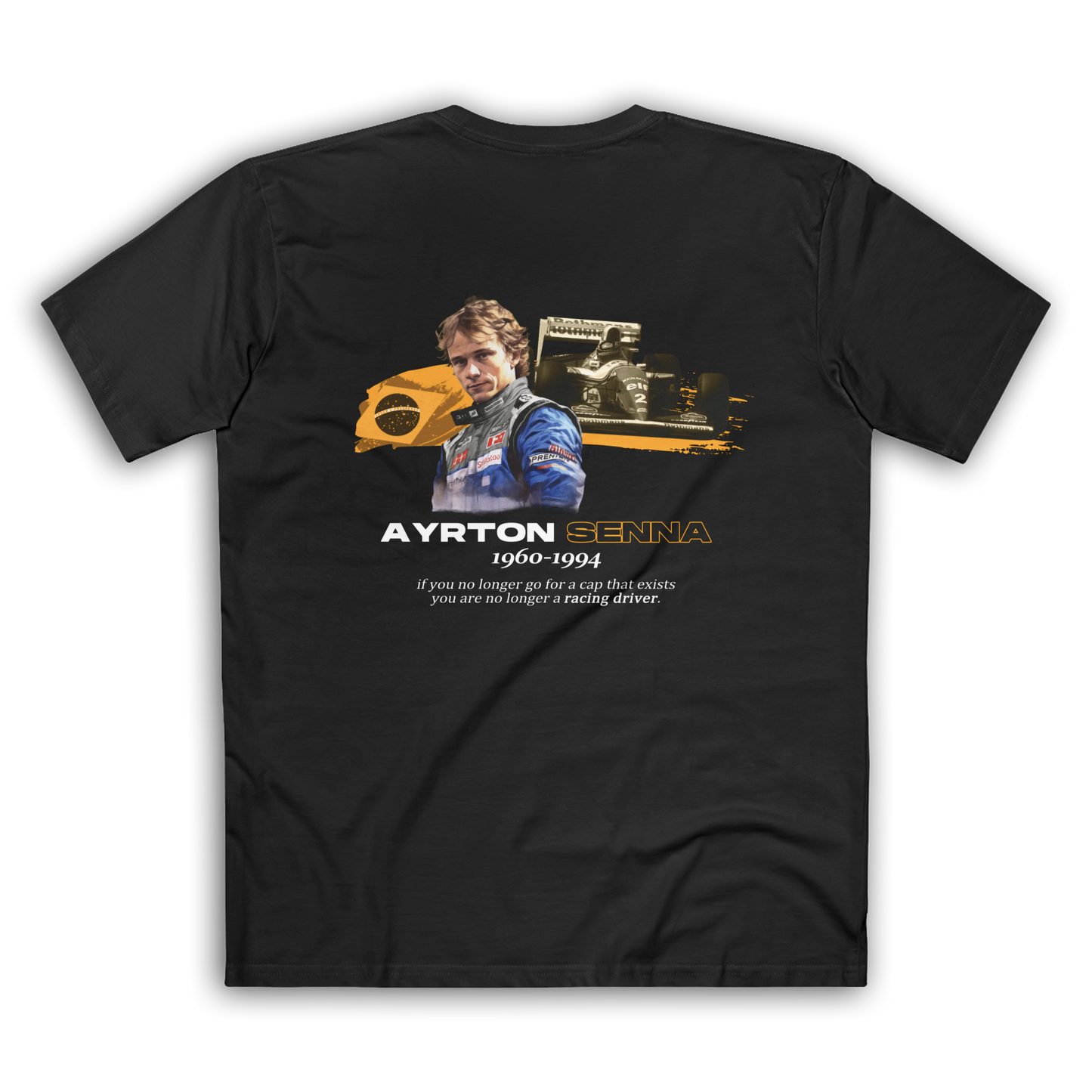 Aryton Senna F1 Black Tee