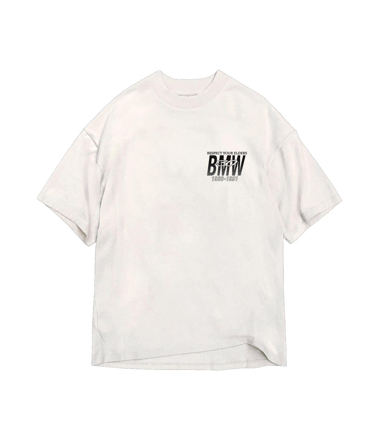 BMW E30 Respect Your Elders White Tee